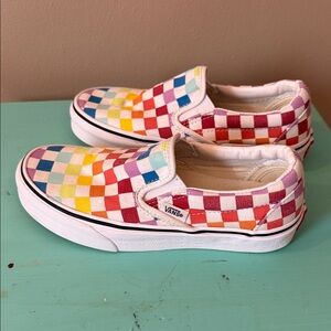 Vans Colorful Checkered Slip-On Sneakers Rainbow